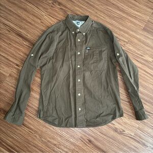 The North Face Brown Button Up Shirt Size Small